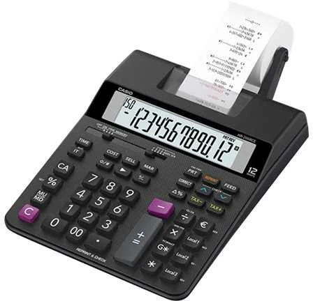 "Casio" HR 200RCE W EC spausdinimo stalinis skaičiuotuvas, juodas