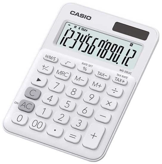Casio MS-20UC-WE baltas kampinis vaizdas