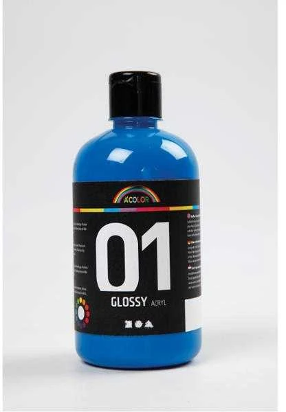 Creativ Akriliniai dažai A-Color 01 - blizgūs, pilki, 500 ml
