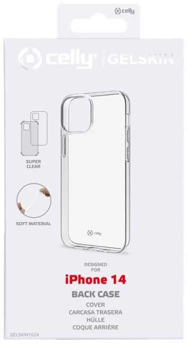 Dėklas CELLY gelinės odos galinis dangtelis Apple iPhone 14, skaidrus