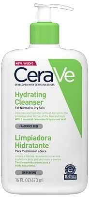 Drėkinamasis veido ir kūno prausiklis normaliai ir sausai odai Cerave Hydrating Cleanser, 473 ml