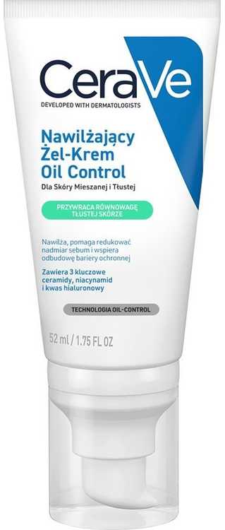 CeraVe Oil Control Moisturising Gel gelinis veido kremas, 52 ml