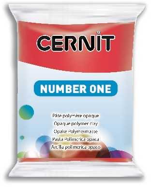Polimerinė tešla - Cernit - n°1 - Raudona - 56 g - Nontoksiška