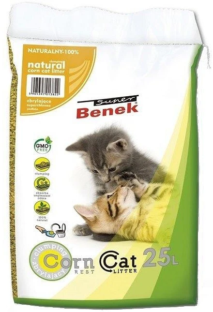 Certech Super Benek Corn Cat - Kukurūzų kačių kraiko suspaudimas 25 l