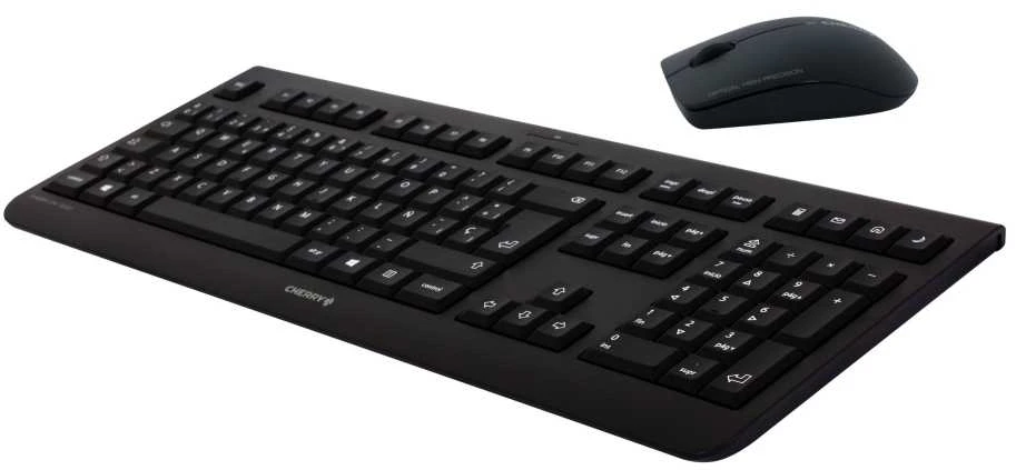 CHERRY DW 3000 klaviatūra Radijo dažnio belaidė QWERTY Anglų (JAV) Juoda