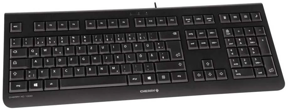 Klaviatūra CHERRY KC 1000 USB FRENCH - Juodas