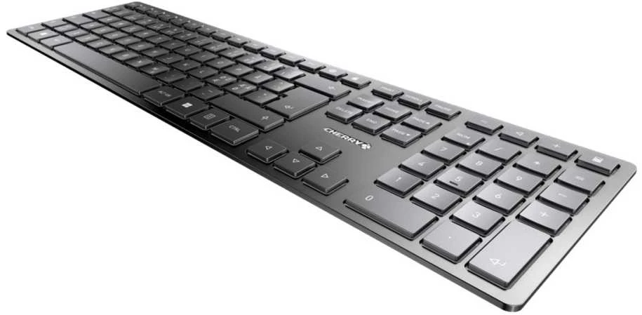 Cherry CHERRY KW 9100 SLIM klaviatūra RF belaidė + Bluetooth QWERTY Scandinavia Juodas