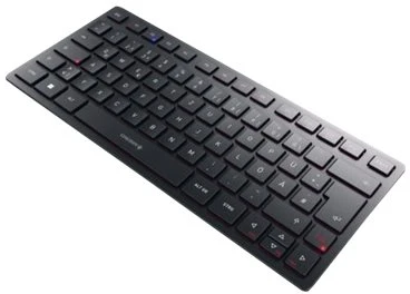 Klaviatūra CHERRY KW 9200 MINI, 75%, laidinė ir belaidė, USB + RF belaidis + Bluetooth, žirklėmis fiksuojamas klavišų jungiklis, QWERTY, juoda