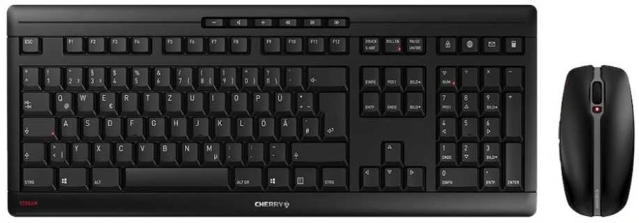 CHERRY STREAM DESKTOP UK LAYOUT - Klaviatūra ir pelė USB Juodas
