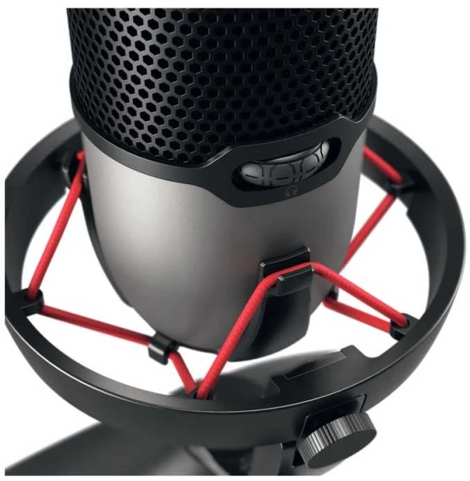 CHERRY UM 6.0 ADVANCED USB MIC - FOR STREAMING/OFFICE Sidabrinis/BLAC