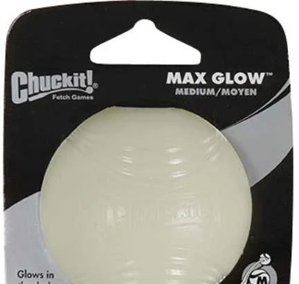 Chuckit! Max Glow tamsoje šviečiantis kamuoliukas šunims, 6 cm
