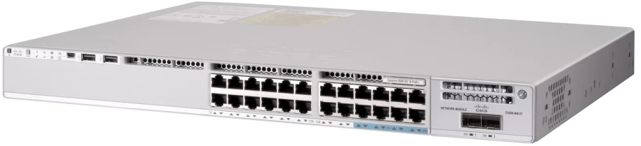Šakotuvas Cisco CAT 9200 24-PORT 8XMGIG POE+ - NETWORK ESSENTIALS