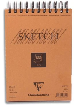 Clairefontaine Clairefontaine 96606C, oranžinė, A5, 100 lapų, 90 g/m², suaugusiems