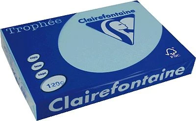 Clairefontaine Spalvotas popierius Trophée, A4, 120 g, migdolų mėlyna 1282, pakuotė po 250 lapų