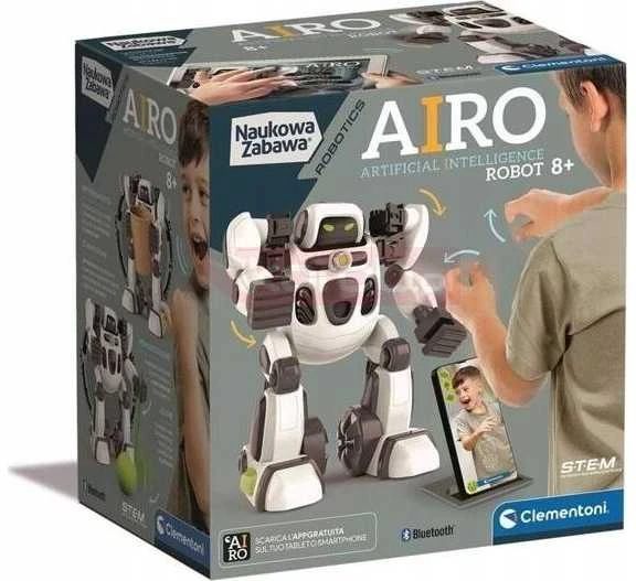 Clementoni Interaktyvus robotas AIRO su dirbtiniu intelektu | žaislas lenkų k.