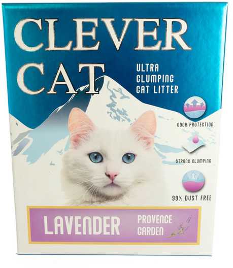 Kraikas dla kota Clever Cat żwirek dla kota levanda 10 L