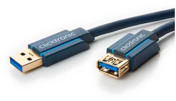 CLICKTRONIC USB 3.0 ilgintuvas, lizdas-kištukas, 1,8 m
