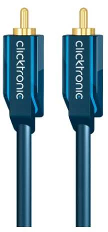 CLICKTRONIC garso kabelis 1xRCA - 1xRCA bendraašis 1m