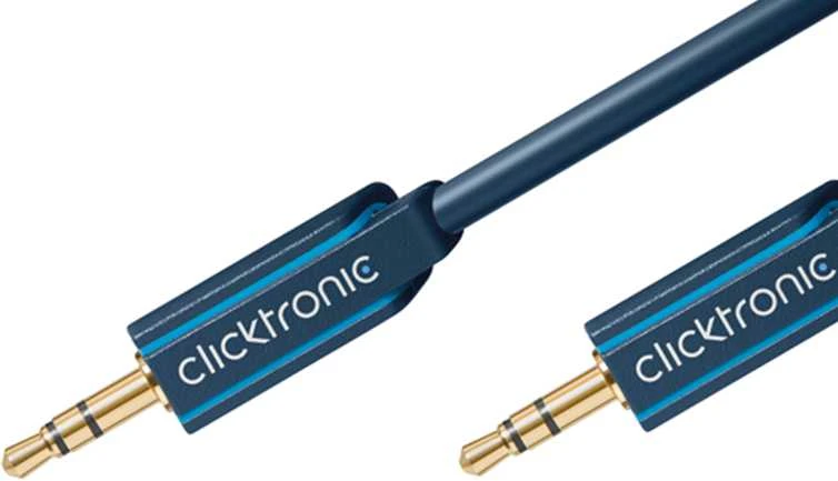 Kabelis Clicktronic Jack 3.5mm - Jack 3.5mm 5m tamsiai mėlyna (JAB-1339084)