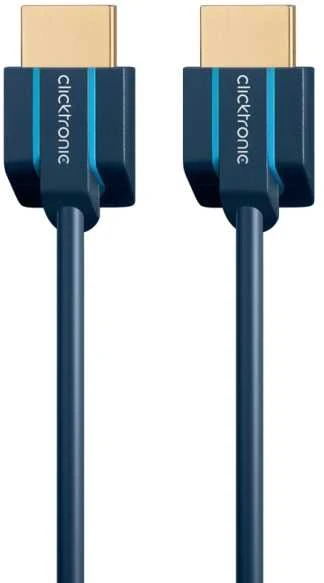 Clicktronic Ultra-Slim HDMI 2.0 didelės spartos kabelis su eterneto kabeliu, 3 m, must