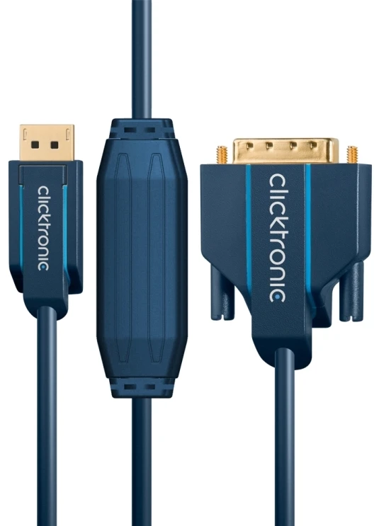 Kabelis Clicktronic DisplayPort - DVI-D 2m tamsiai mėlyna (JAB-1384194)