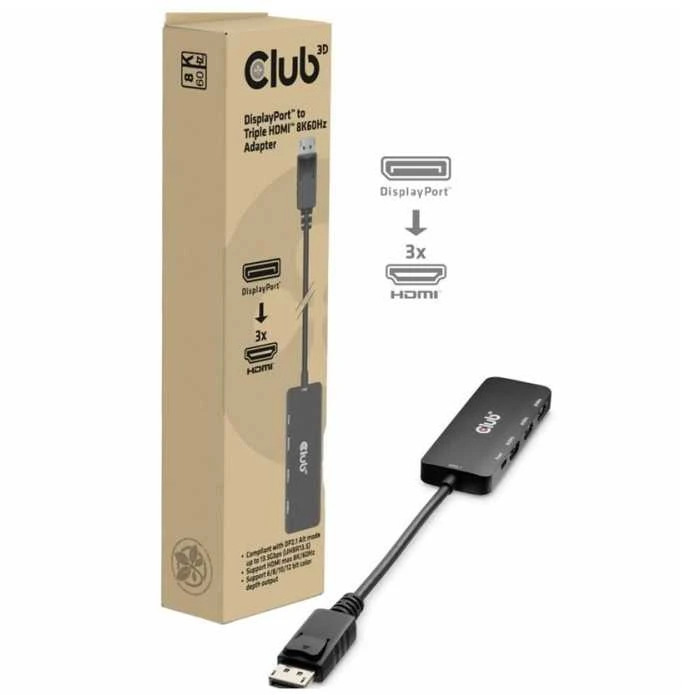 „Club 3D CLUB3D CSV-7330 DisplayPort“ šakotuvai ir koncentratoriai