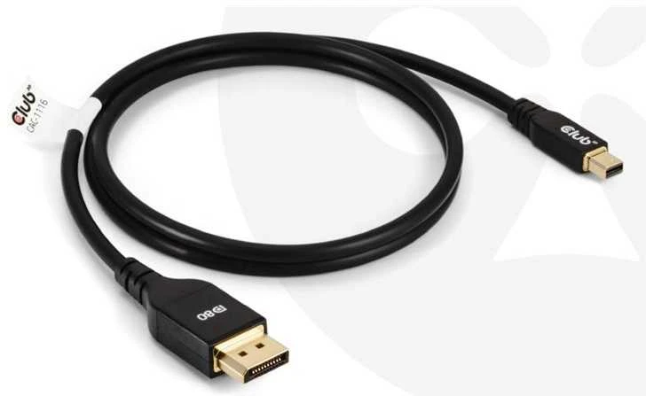 Mini DisplayPort 2.1 1m laidas su auksinėmis jungtimis