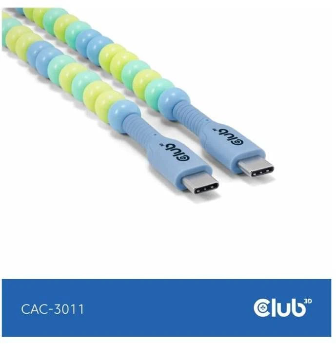 Kabelis USB Club 3D USB-C - USB-C 2 m daugiaspalvis (CAC-3011)