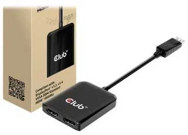 Club 3D Club3D šakotuvas MST (Multi Stream Transport) DisplayPort 1.4 ir 2xHDMI Dual Monitorius 4K60Hz (M/F)