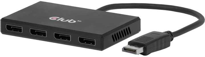 „Club 3D Hub USB Club Hub 3D MST“ (daugiasrautinis perdavimas) „DisplayPort 1.4“ su 4 „DisplayPort“, daugiakanalis monitorius, 4 „4K30Hz“, „8K30Hz“
