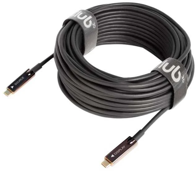 Club 3D CLUB3D USB Gen 2 Type C aktyvus optinis kabelis A/V vienakryptis M/M 20 m / 65,62 pėdos