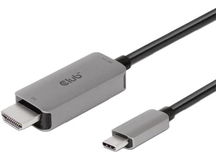 Club 3D CLUB3D USB Gen2 Type-C į HDMI 4K120Hz 8K60Hz HDR10 su DSC1.2 aktyviu M/M 3 m / 9,84 pėdų kabeliu