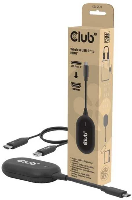 Club 3D CSV-2570 belaidis adapteris USB-C į HDMI
