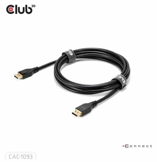 DisplayPort kabelis 3m su valdymo dirželiais