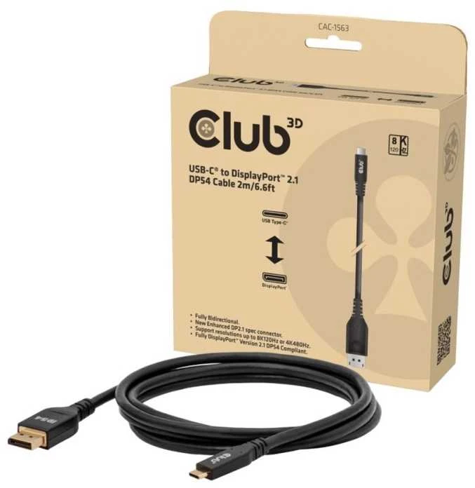 Club 3D Adapteris AV CLUB3D CAC-1563 kabelio adapteris 2 m DisplayPort