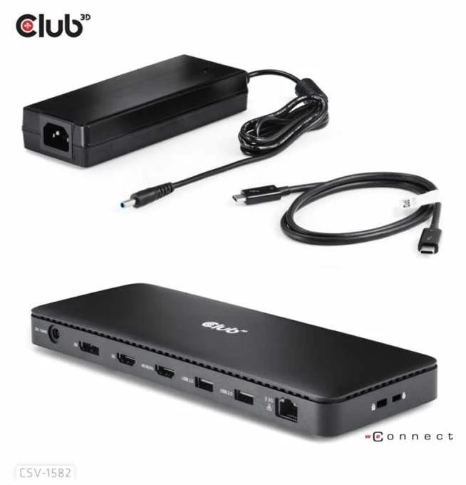 Club 3D 12-in-1 Thunderbolt 4 stotis / replikatorius (CSV-1582)