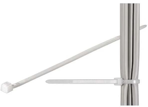 Tvirtinimo dirželis Elematic, 4,5 x 290 mm, baltas