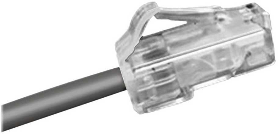 COMMSCOPE 6 kategorijos U/UTP jungiamasis kabelis, Mino6 plonas, 3,84 m skersmens, 2,1 m ilgio, baltas, su LSZH apvalkalu
