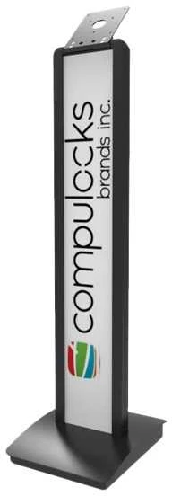Compulocks Laikiklis Maclocks Brandable VESA Mount BrandMe saugos grindų stovas - Atlenkiamas grindų stovas - Juodas