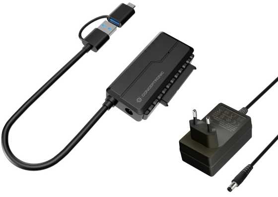 Kieszeń Conceptronic ABBY21B zmieniacz płci / kabli USB Type-A SATA 22-pin Juodas