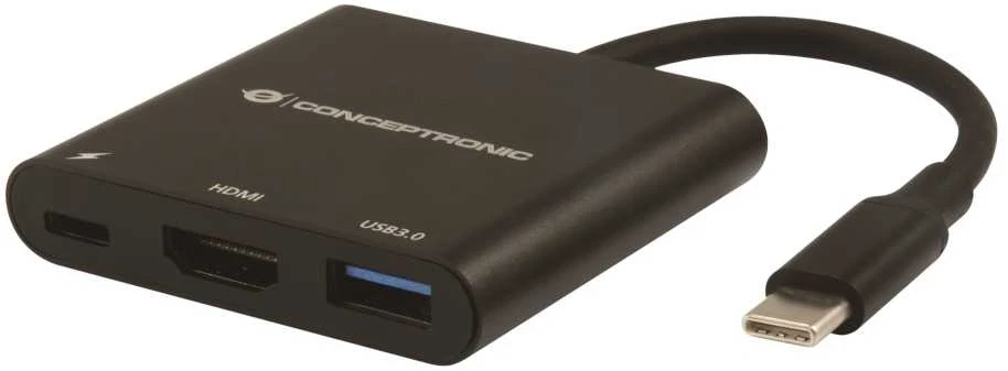 Conceptronic DONN01B 3-in-1 USB-C stotelė / replikatorius (DONN01B)