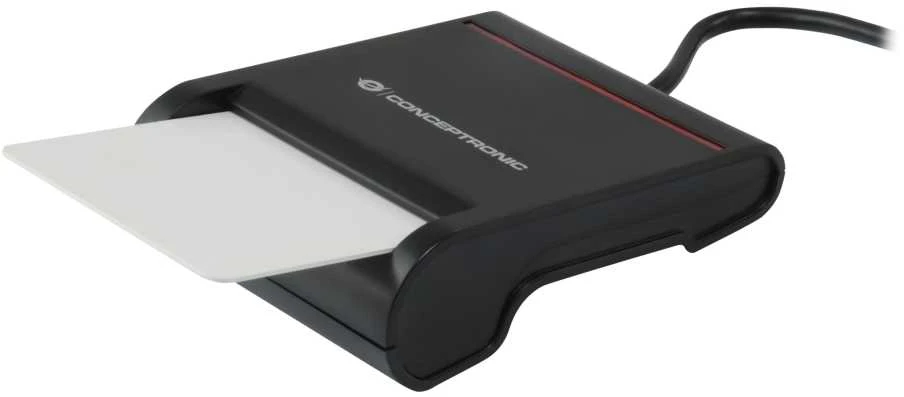 Klaviatūra „Conceptronic Smart ID“ kortelių skaitytuvas USB 2.0 (SCR01B)