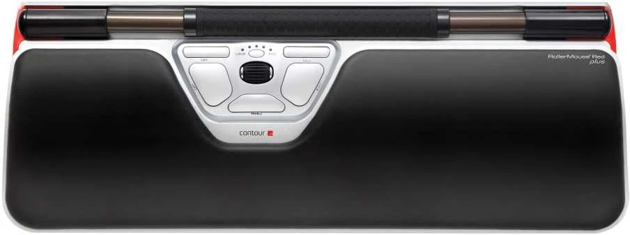 Carruzzo Contour Design RollerMouse Raudona Plus kompiuterinė pelė Biuras C tipo USB Optinis 2800 DPI