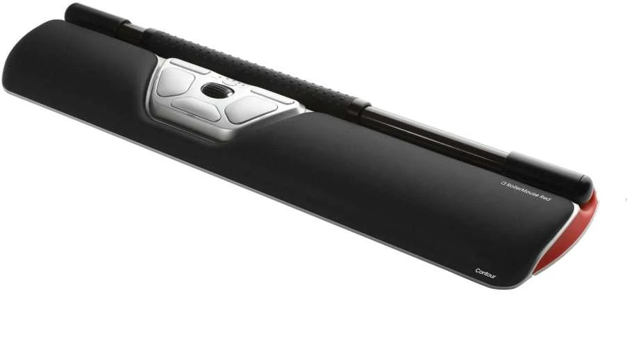 Carruzzo Contour Design RollerMouse Raudona kompiuterinė pelė Biuras C tipo USB Optinis 2800 DPI