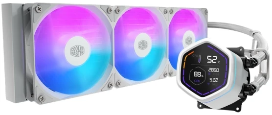 Cooler Master MasterLiquid Core Nex Digital procesoriaus skysčio aušinimo rinkinys 12 cm Baltas