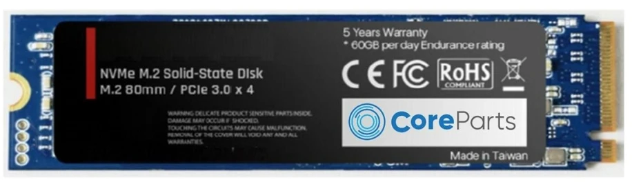 SSD diskas CoreParts 2TB M.2 2280 PCI-E x4 Gen3 NVMe (CPSSD-M.2NVMEHE-2TB)