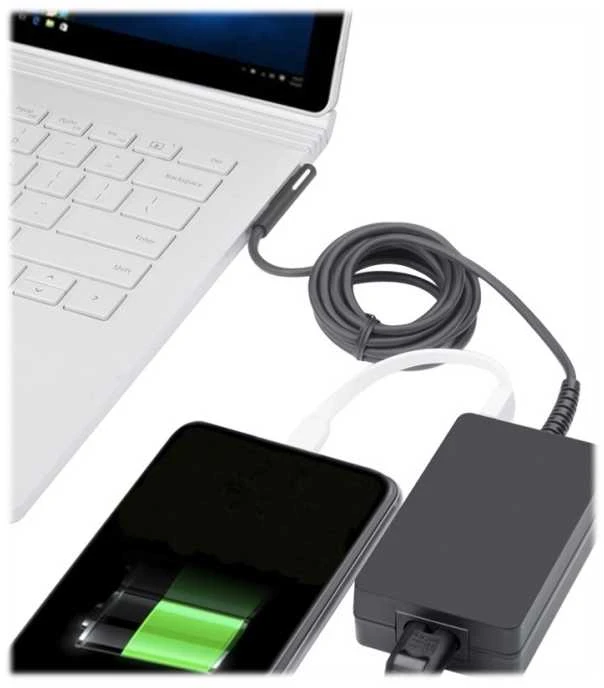 MicroBattery maitinimo blokas su Surface jungtimi krovimo metu