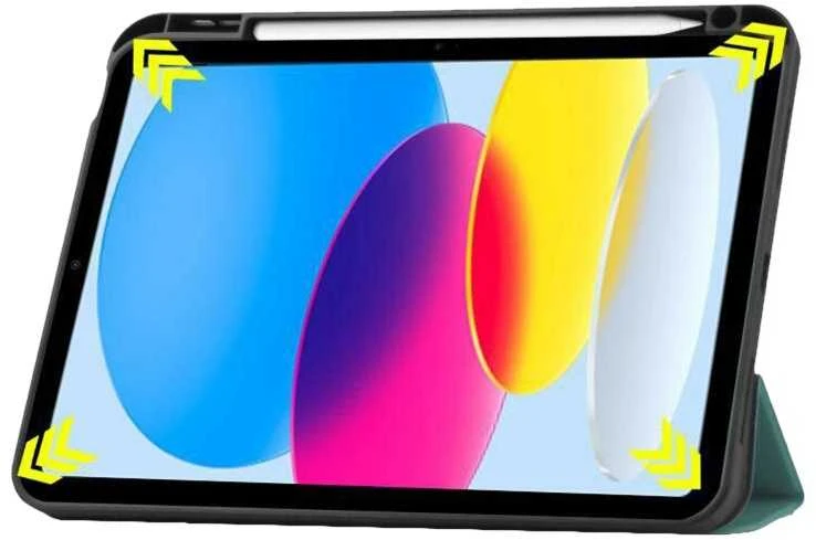 Dėklas na tablet CoreParts CoreParts TABX-IP10-COVER25 etui na tablet 27,7 cm (10.9'') Dėklas su klapką Žalias