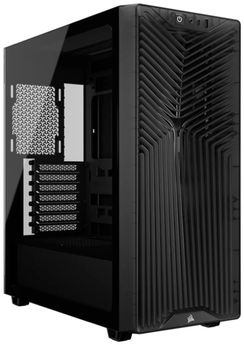 „Corsair 3200D RS“ vidutinio dydžio bokšto tipo kompiuterio korpusas, rūko spalvos