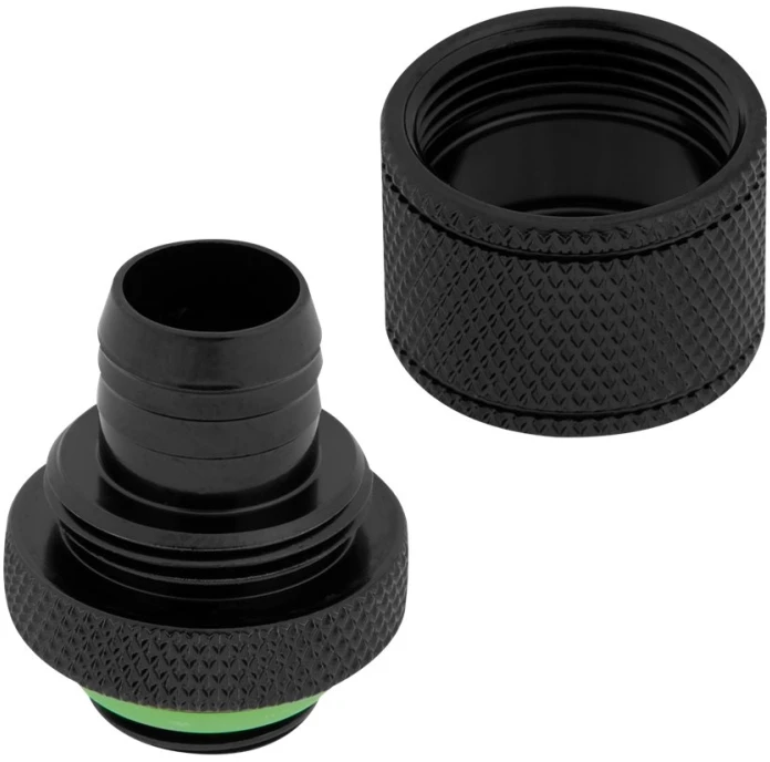 Corsair „Hydro X“ serijos XF jungtis, tiesi, G1/4 colio BSPP–13/10 mm – 4 vnt. pakuotėje, juodas